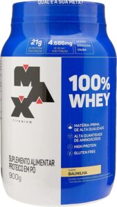 100% Whey - 900G Baunilha - Max Titanium
