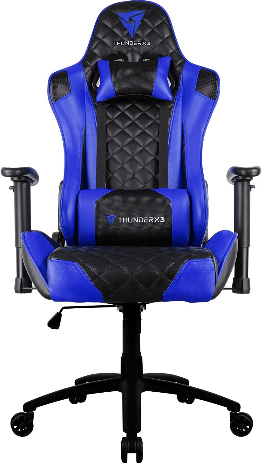 ThunderX3 Cadeira Gamer Profissional TGC12 Preta/Azul