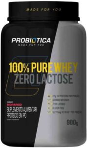 100% Pure Whey Zero Lactose (900G) - Morango, Probiótica