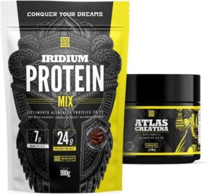 Kit Whey Protein Mix + Creatina - Iridium Labs Sabor Chocolate