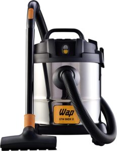 Aspirador de Pó e Água WAP GTW INOX 12 1400W 12 Litros 160 mbar Barril Aço Inox com Soprador 220V