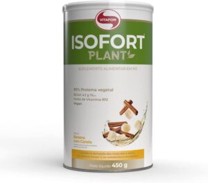Isofort Plant - 450G - Banana com Canela, Vitafor, Vitafor, Branco, 450 Gramas
