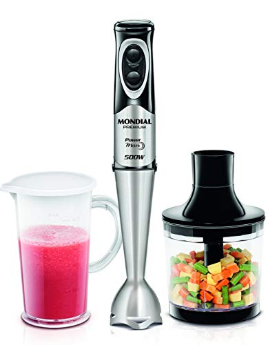 Mixer Mondial, Power Premium, 127V, Preto/Inox, 500W - M-07