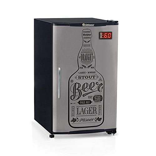 CERVEJEIRA GELOPAR 100 LATAS 350ML PORTA CEGA TIPO INOX GRBA-120 GW-PR-127V